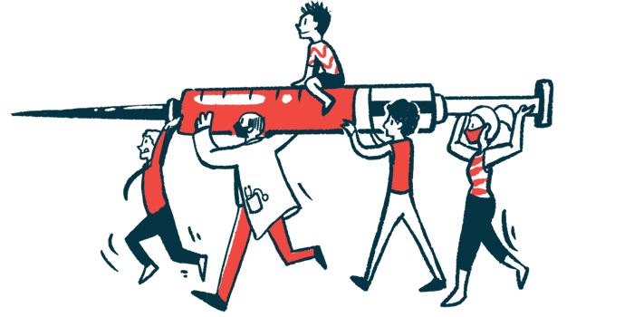 3K3A-APC | ALS News Today I people carrying syringe illustration