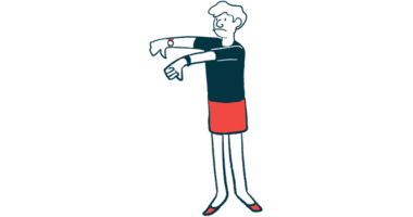 A person is shown standing, with both thumbs pointing down.