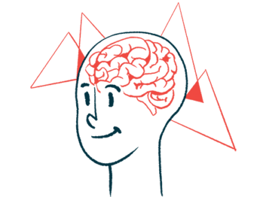Potential brain interactions are suggested in this close-up view of the human brain inside a person's head.