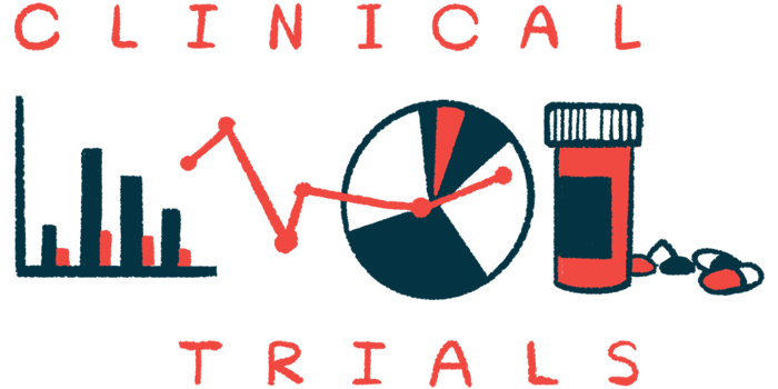 An illustration for clinical trials includes charts and medicines.