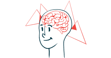 An illustration showcasing a person's brain.