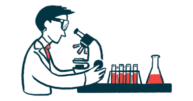 neopterin levels in urine | ALS News Today | illustration of scientist using microscope in lab