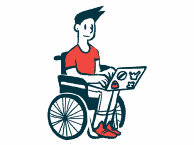 ALS app | ALS News Today | Disease Management | illustration of man in wheelchair