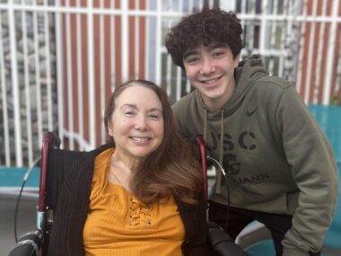 ALS awareness | ALS News Today | photo of Cole Spector with Marjie Block