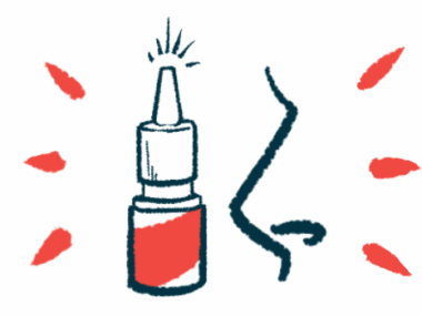 Illustration of intranasal spray.