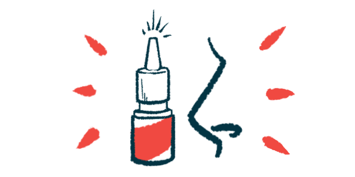Illustration of intranasal spray.