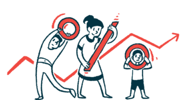 Three people hold up objects that form a 