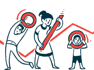 Three people hold up objects that form a 