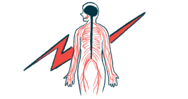 An illustration showing from the back a person's central nervous system.