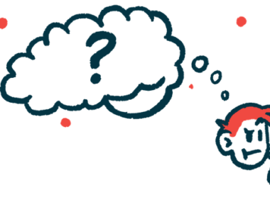 Illustration of a person with a thought bubble containing a question mark.