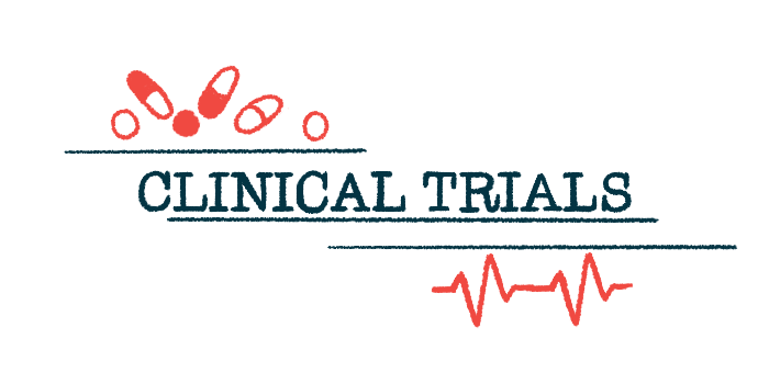 An illustration shows medicine and an EKG framing the words CLINICAL TRIALS.