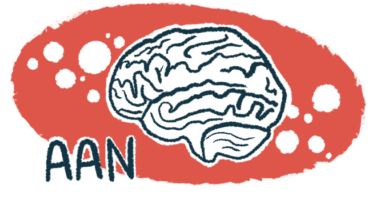 The letters AAN are seen alongside an image of the human brain in this illustration for the American Academy of Neurology Annual Meeting.
