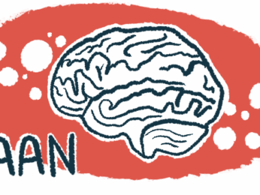 The letters AAN are seen alongside an image of the human brain in this illustration for the American Academy of Neurology Annual Meeting.