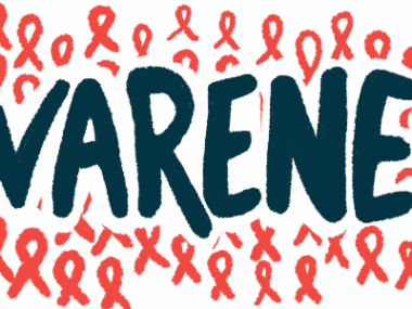 The word 'awareness' is shown in bold black letters against a backdrop of dozens of red awareness ribbons.