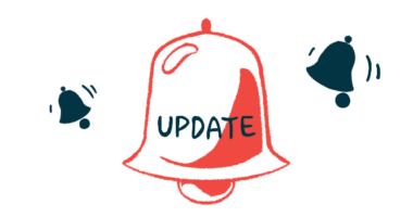 A large bell labeled 'update' in all capital letters is pictured between two smaller, ringing bells.