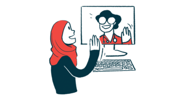 An illustration of doctor and patient chatting via video