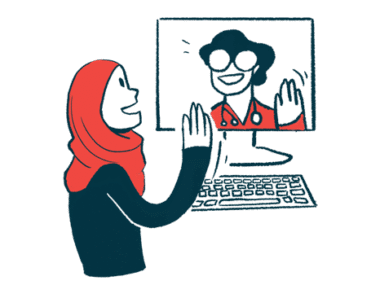 PrimeC ALS | ALS News Today | illustration of doctor and patient chatting via video