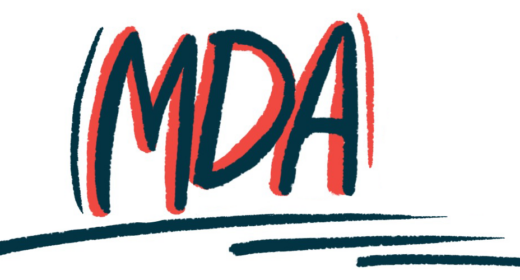 The acronym MDA is highlighted and underlined in this illustration for the Muscular Dystrophy Association’s Clinical & Scientific Conference.