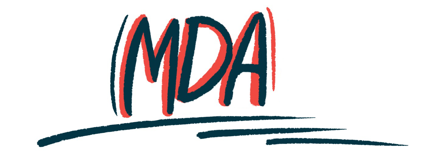 The acronym MDA is highlighted and underlined in this illustration for the Muscular Dystrophy Association’s Clinical & Scientific Conference.