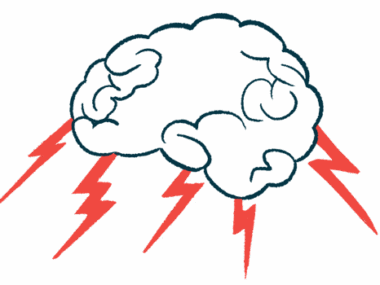 Illustration shows lightning bolts shooting from the human brain.