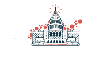 An illustration shows the U.S. Capitol building with red bubbles rising up behind it.