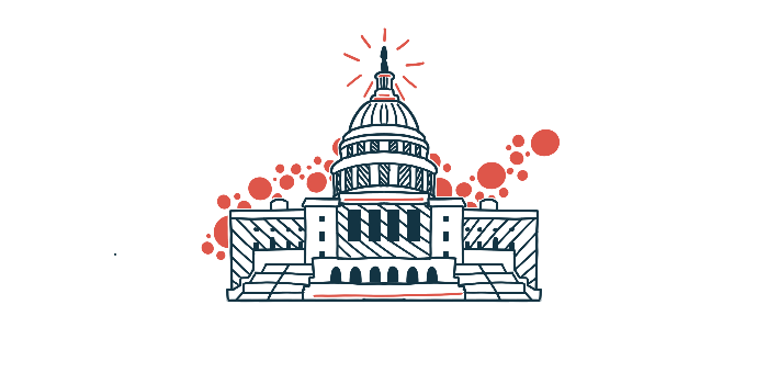 An illustration shows the U.S. Capitol building with red bubbles rising up behind it.