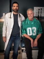 Actor Eric Dane, right, guest stars as an ALS patient on the TV show 