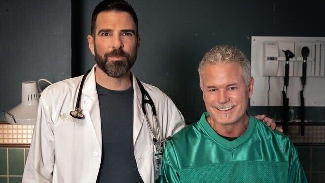 Actor and ALS advocate Eric Dane, right, died Feb. 19 at age 53. He guest starred as an ALS patient on the TV show 