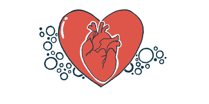 Illustration of an anatomical heart inside a red heart shape.
